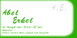 abel erkel business card